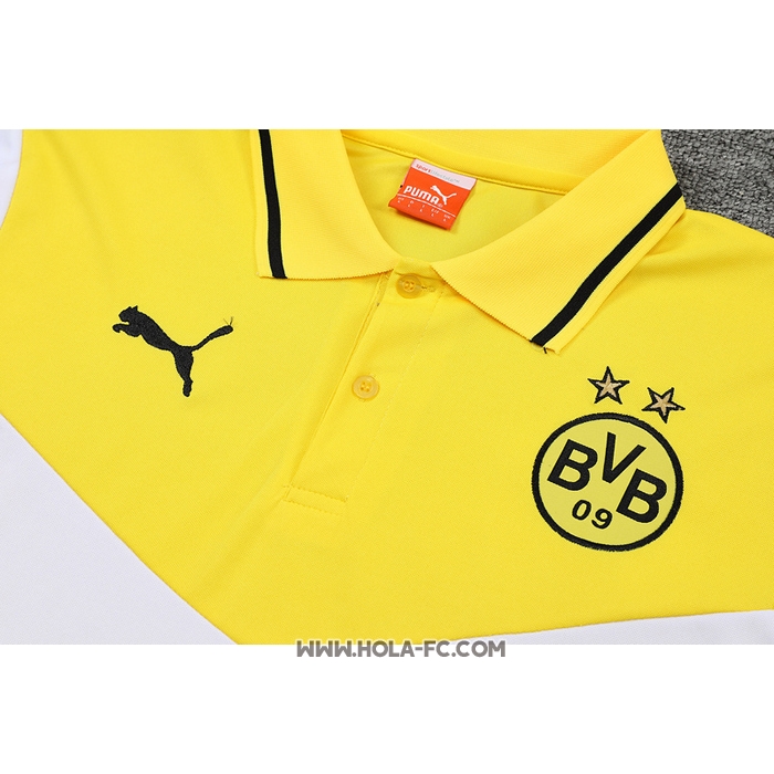 Conjunto Polo del Borussia Dortmund 2022-2023 Amarillo y Blanco